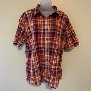 Eddie Bauer Plaid Buttoned Down Shirt, Size Large